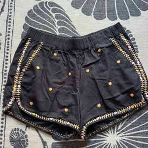 Madewell Black Embroidered Shorts